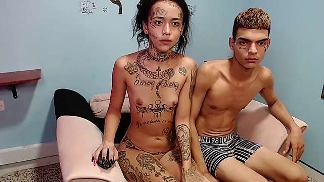 jhonandcami naked stripping on cam for live sex video chat