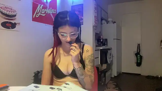 GothPoison naked strip on cam for live sex video chat